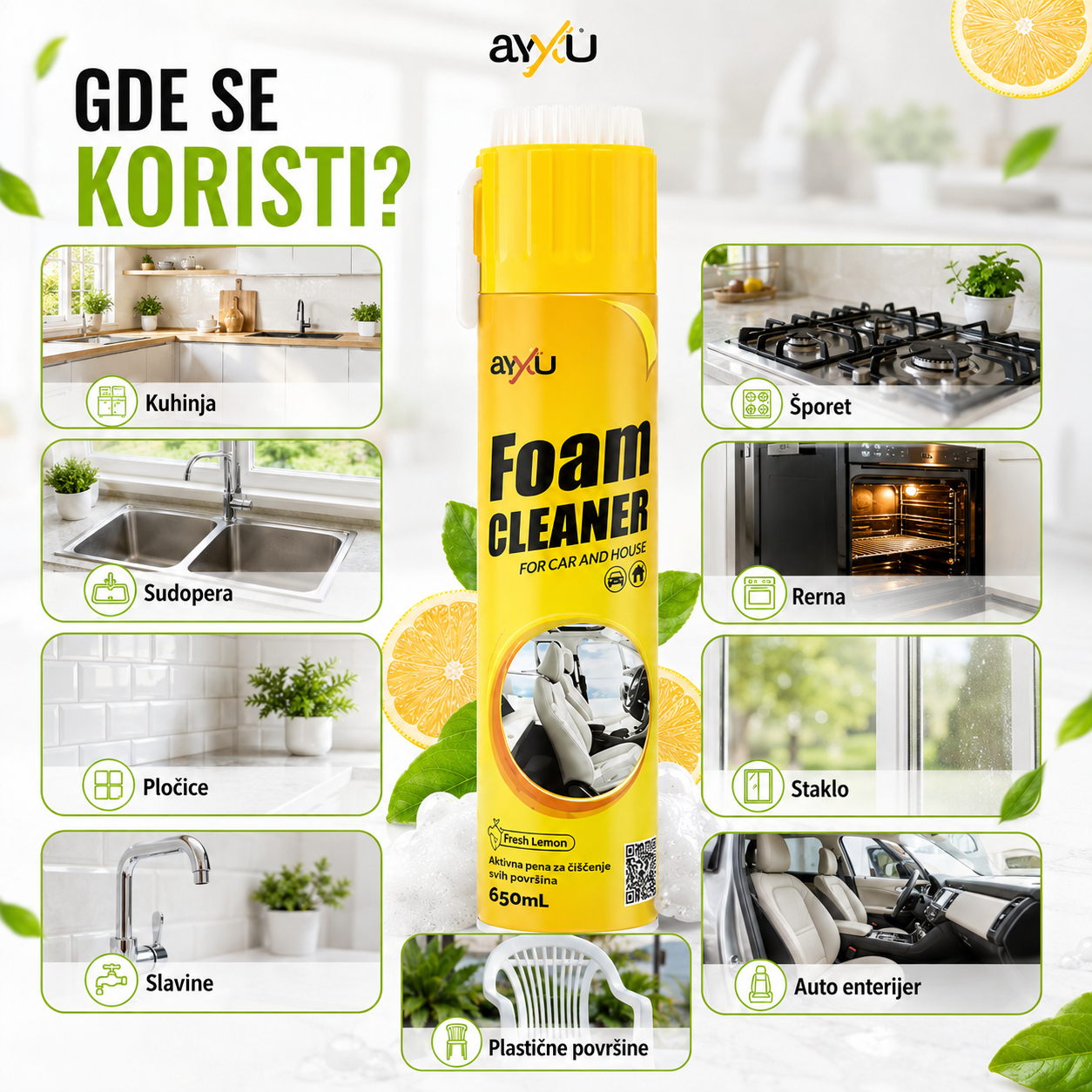 Aktivna pena za čišćenje svih površina