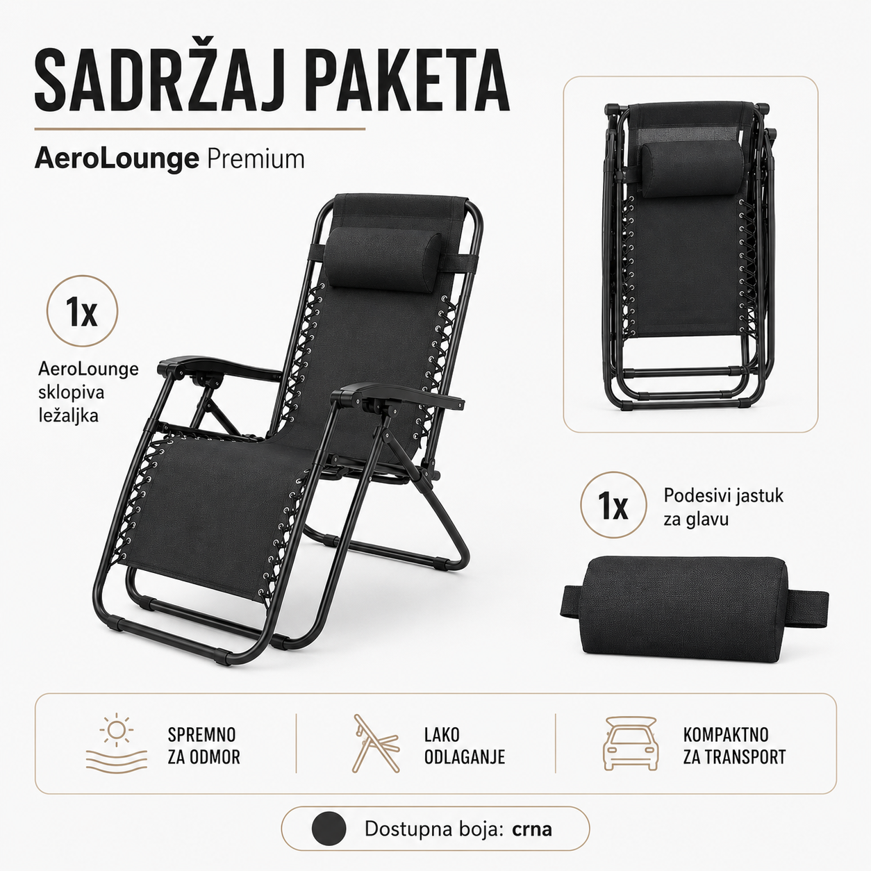 Anatomska Baštenska Stolica-Ležaljka