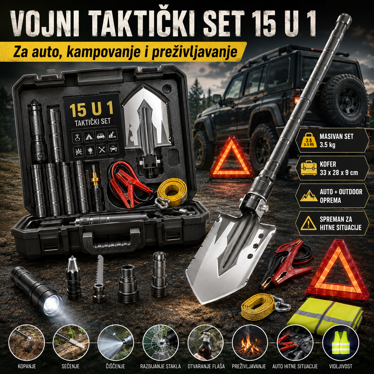 Multifunkcionalni Vojni Set 15 u 1