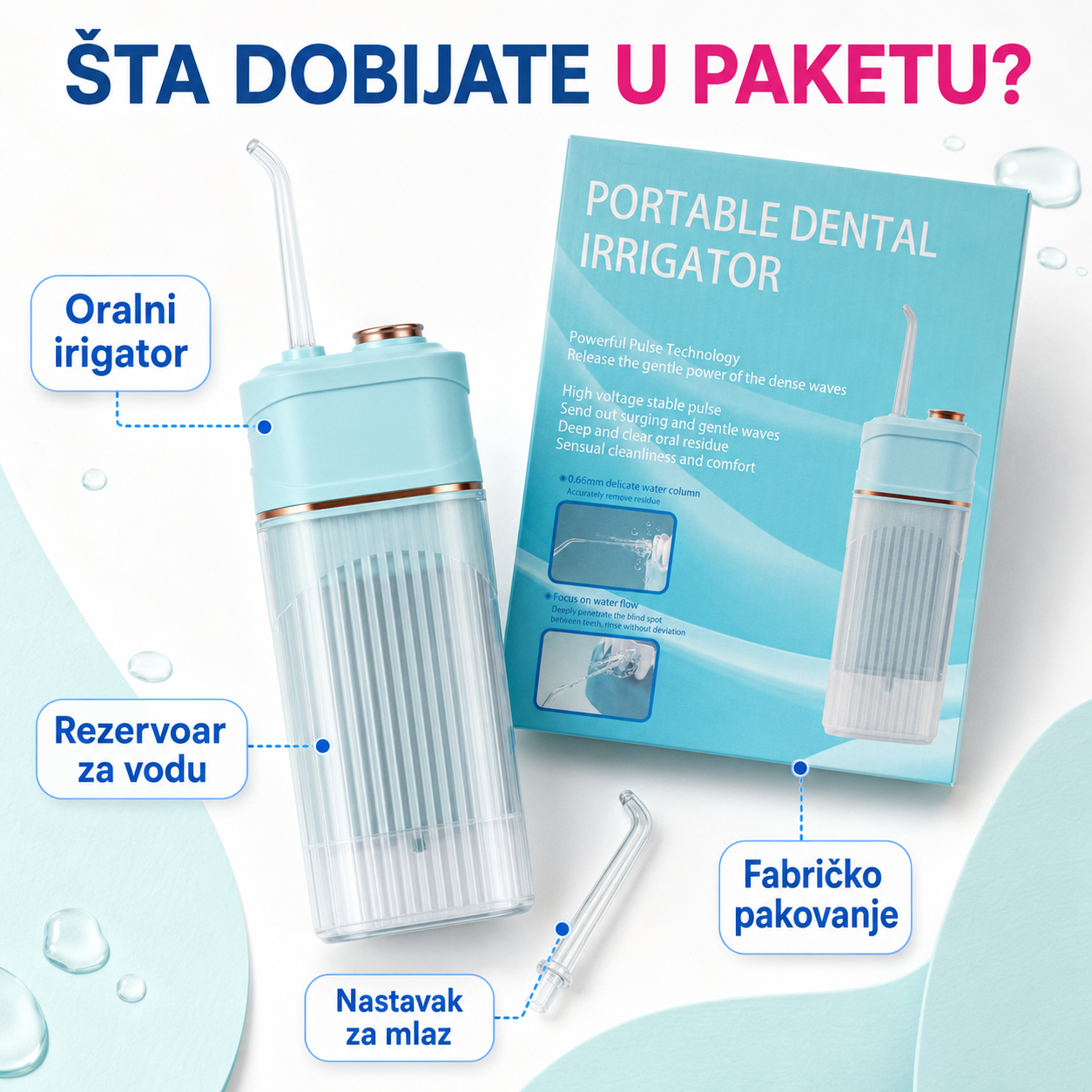Bežični oralni irigator - temeljno čišćenje zuba
