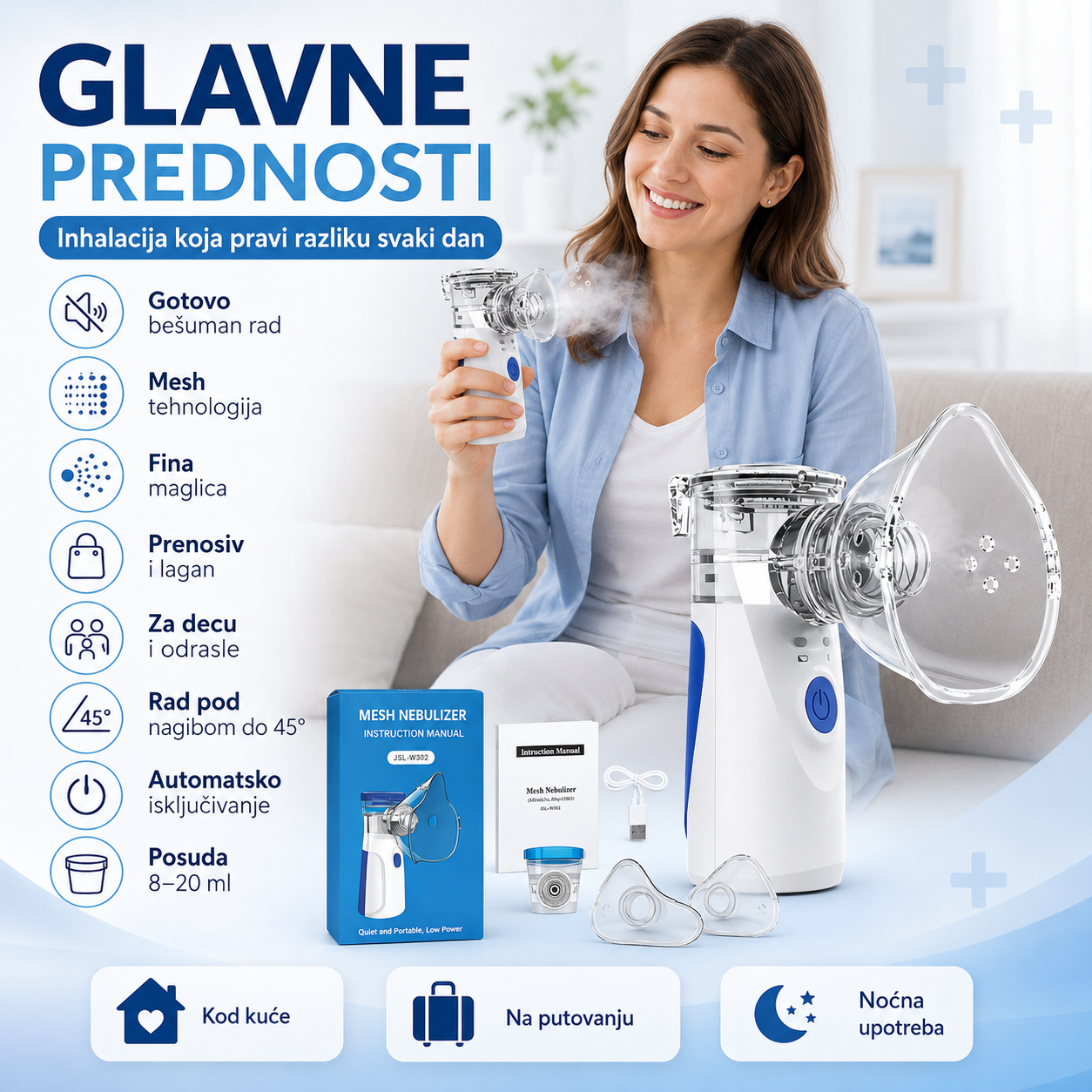 Ultrazvučni Inhalator za Celu Porodicu