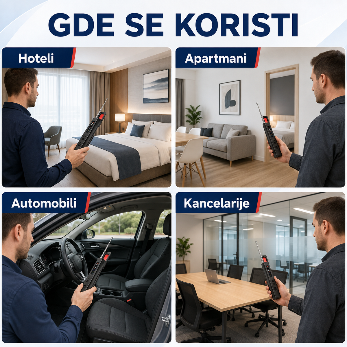 Detektor skrivenih kamera, bubica, GPS lokatora