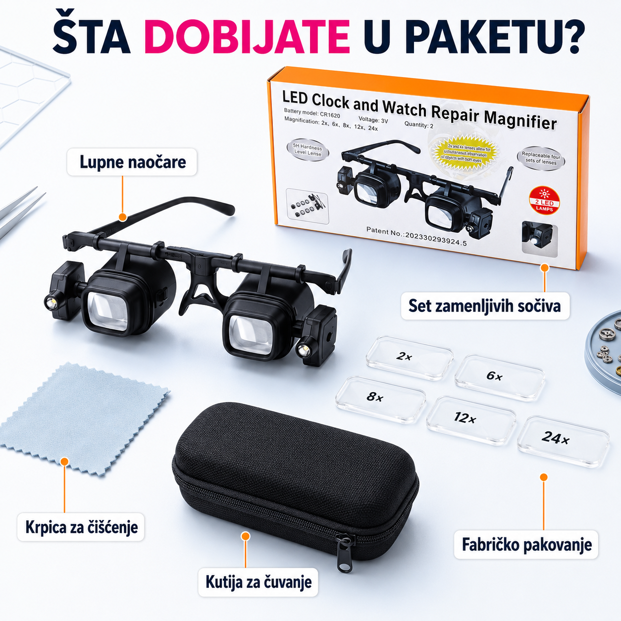 LED Lupne naočare za precizan rad