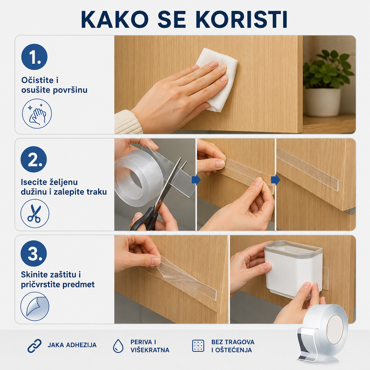 Samolepljiva Silikonska Traka 1+1 GRATIS