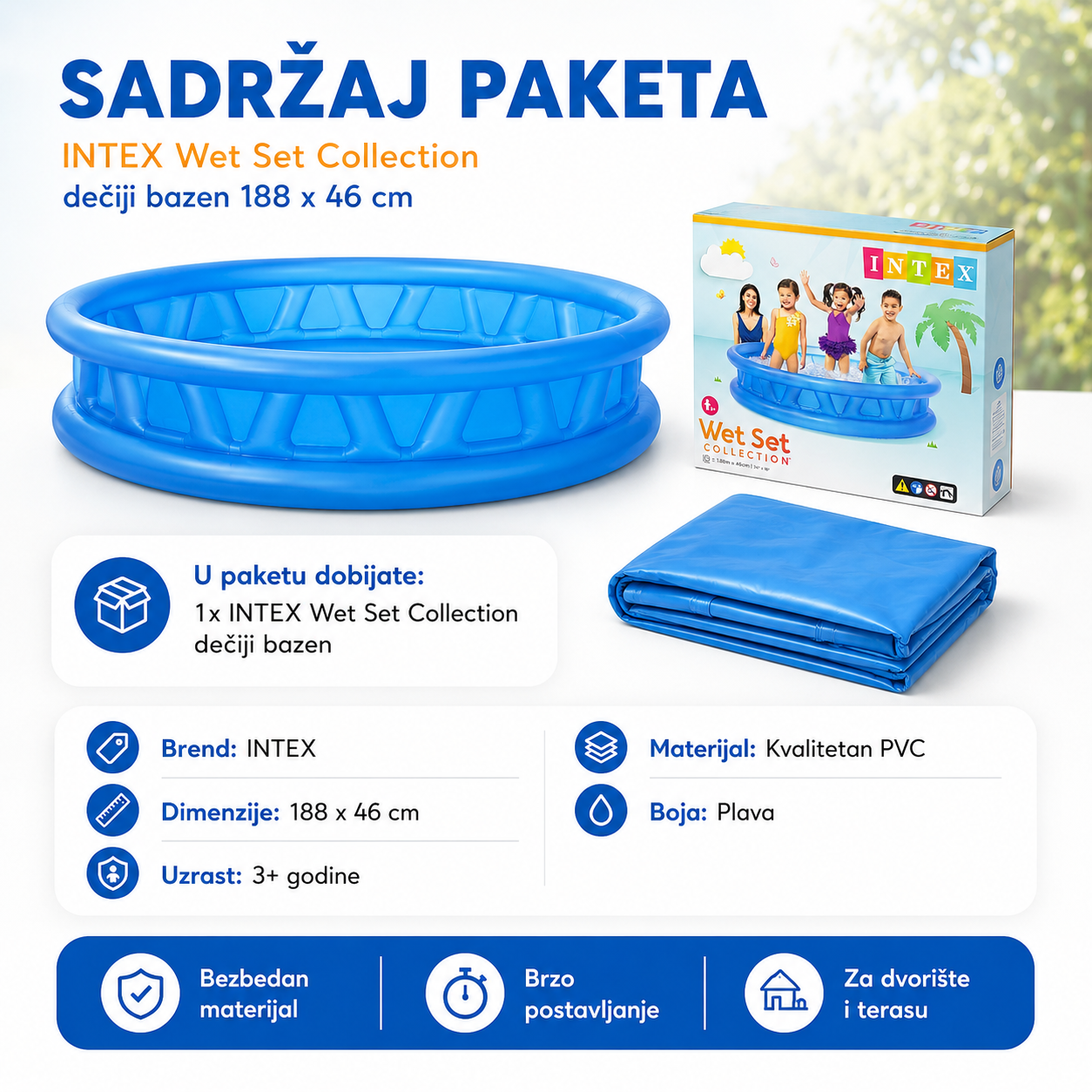 INTEX Wet Set deciji bazen