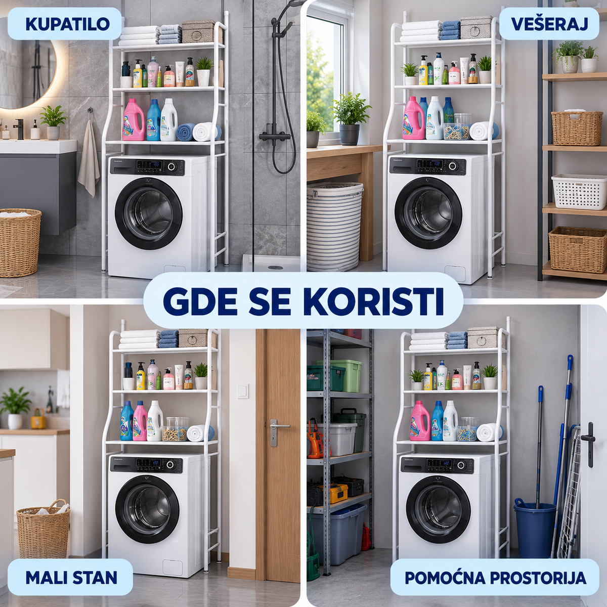 Polica iznad Ves Masine ili wc solje