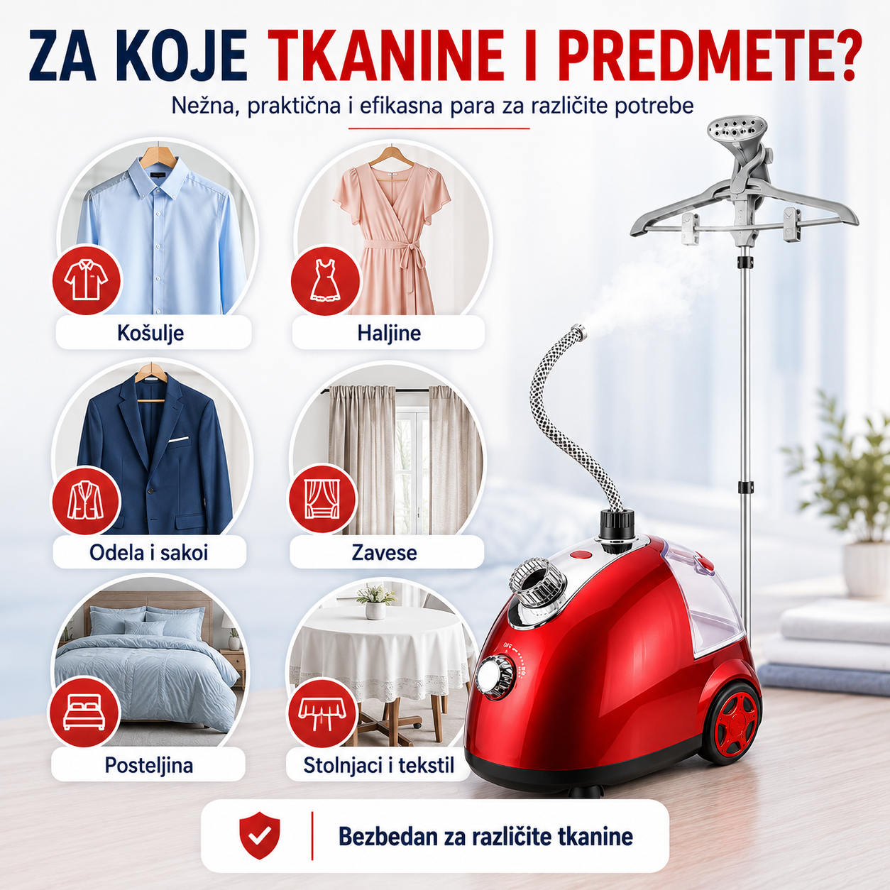 Profesionalni Vertikalni Paročistač i Pegla na Paru
