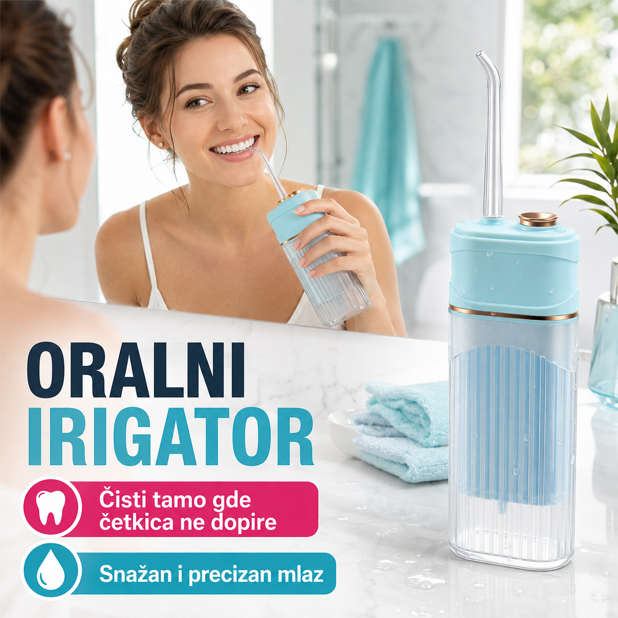 Bežični oralni irigator - temeljno čišćenje zuba